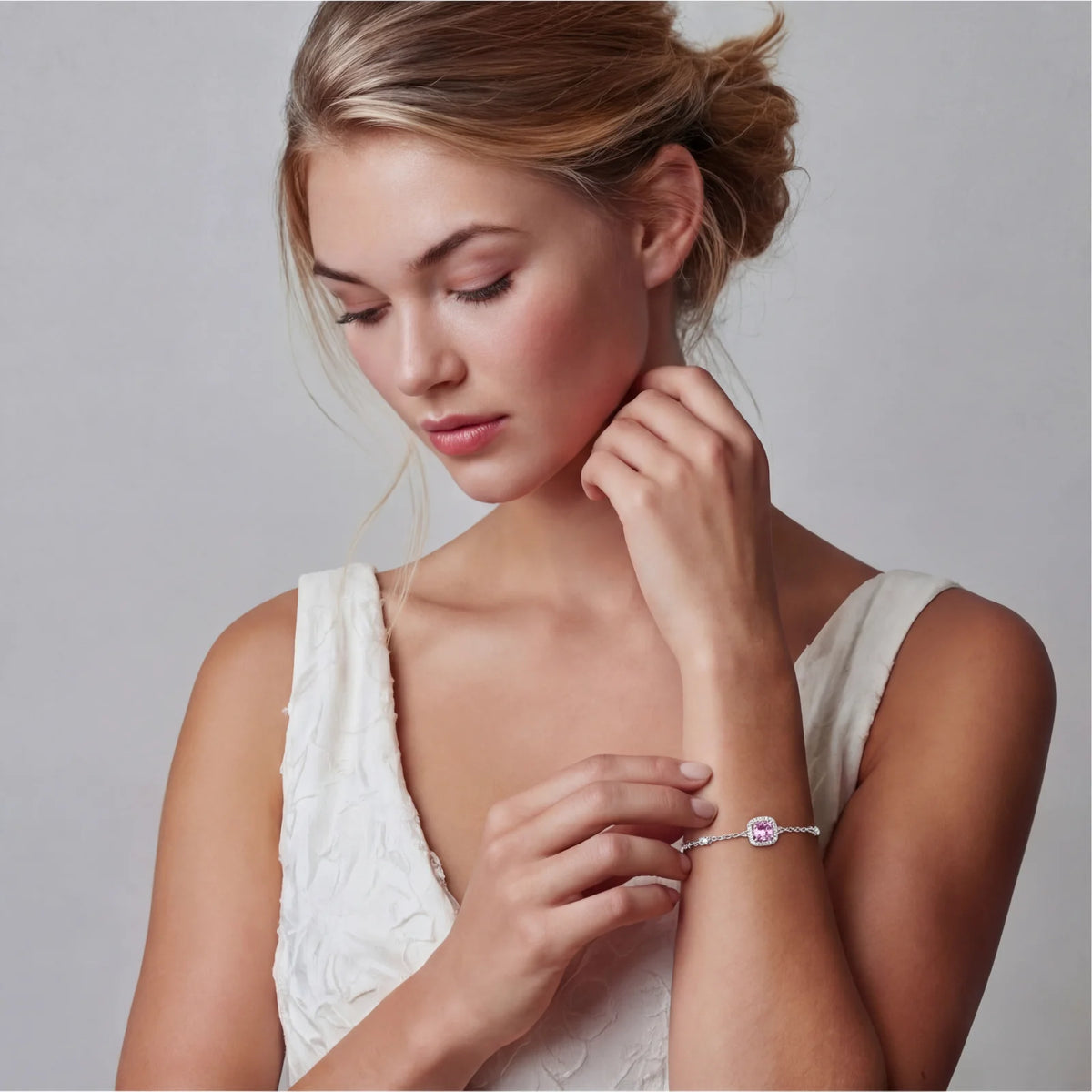 Blush Dreams Moissanite Bracelet by OROPA