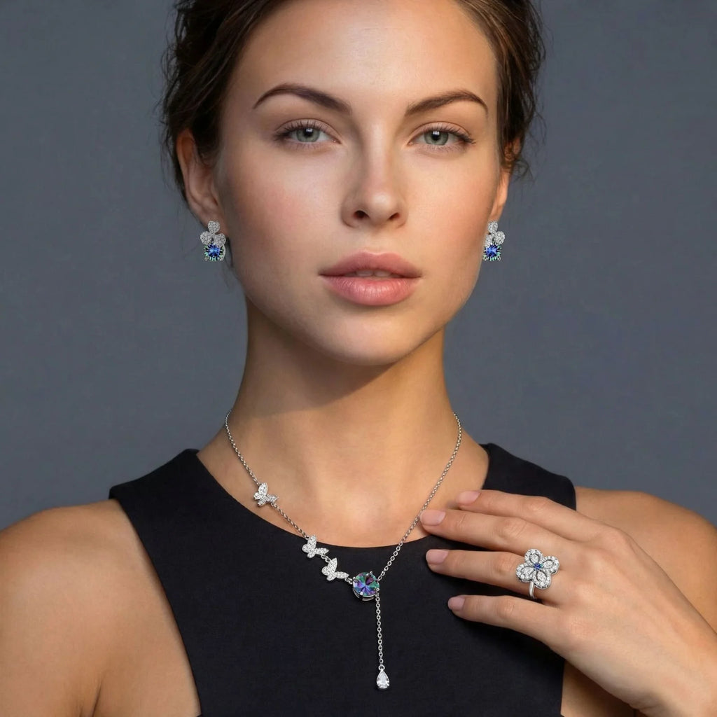 Lucky Clover Moissanite Set by OROPA
