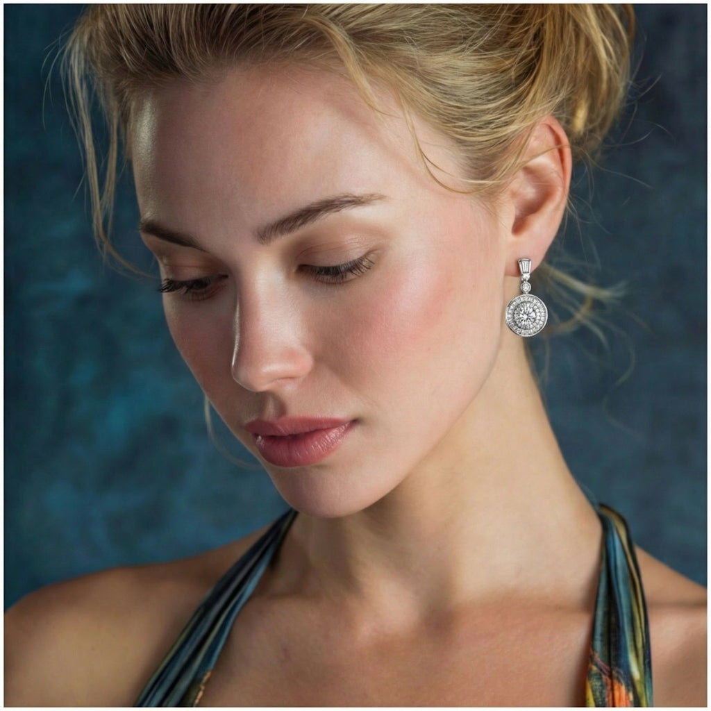 Celestial Moissanite Drop Earrings by OROPA