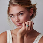 Emerald Glow Halo Ring by OROPA