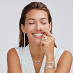 Luna Pearl Arc Necklace by OROPA