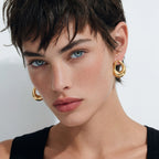 Golden Loop Studs by OROPA