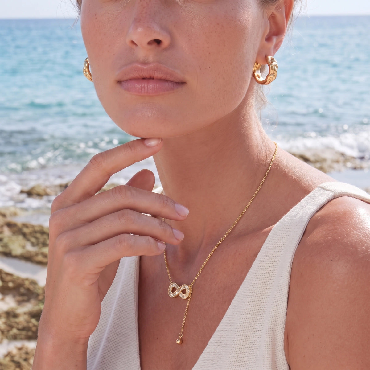 Infinity Sparkle Necklace by OROPA